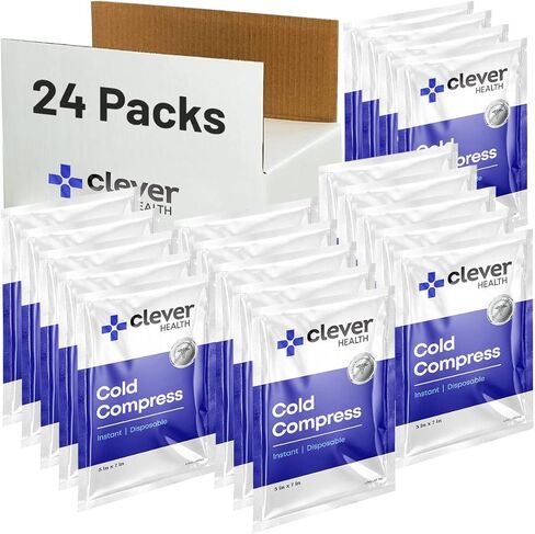 عبوة تبريد فورية | عبوات ثلج للاستعمال مرة واحدة 5 × 7 انش، 24 قطعة. in Kuwait