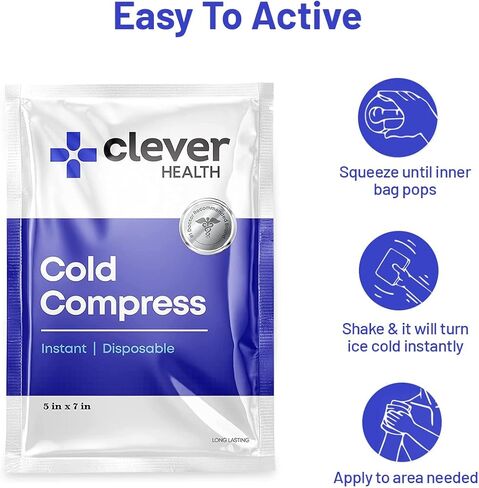 عبوة تبريد فورية | عبوات ثلج للاستعمال مرة واحدة 5 × 7 انش، 24 قطعة. in Kuwait