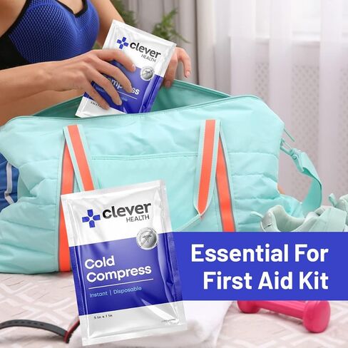 عبوة تبريد فورية | عبوات ثلج للاستعمال مرة واحدة 5 × 7 انش، 24 قطعة. in Kuwait