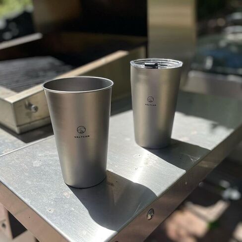 فالتكان كوب تيتانيوم 500 مل سعة 16.9 اونصة قابل للتكديس من الورق والبلاستيك البديل in Kuwait