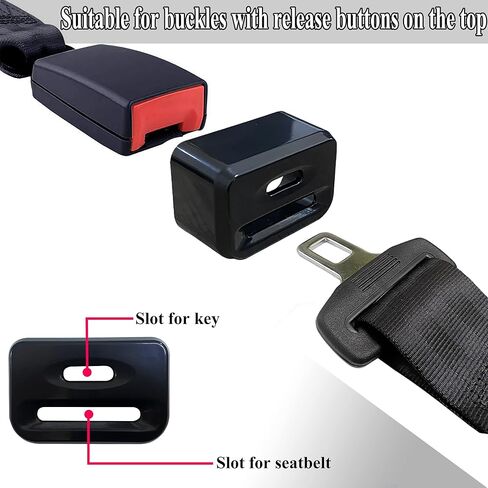 MISSEIAR 3-Pack Car Seatbelt Buckle Guard, Child Seat Belt Lock Seatbelt Buckle Cover Seat Belt Lock Cover Black Seat Belt Lock in Kuwait