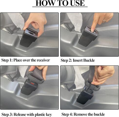 MISSEIAR 3-Pack Car Seatbelt Buckle Guard, Child Seat Belt Lock Seatbelt Buckle Cover Seat Belt Lock Cover Black Seat Belt Lock in Kuwait