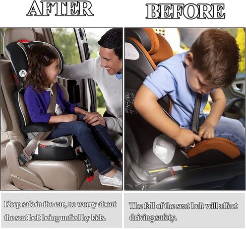 MISSEIAR 3-Pack Car Seatbelt Buckle Guard, Child Seat Belt Lock Seatbelt Buckle Cover Seat Belt Lock Cover Black Seat Belt Lock in Kuwait