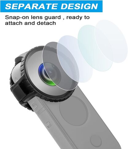 PULUZ Waterproof Lens Guards for Insta360 One X2 Protective Cover Case for Insta360 ONE X2 Accessories-High Tansmittance Camera Lens Protector in Saudi Arabia