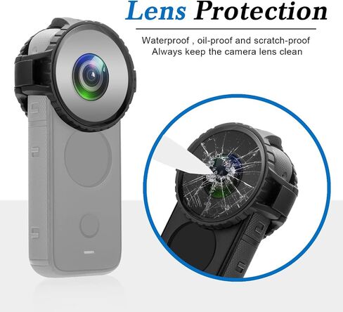 PULUZ Waterproof Lens Guards for Insta360 One X2 Protective Cover Case for Insta360 ONE X2 Accessories-High Tansmittance Camera Lens Protector in Saudi Arabia