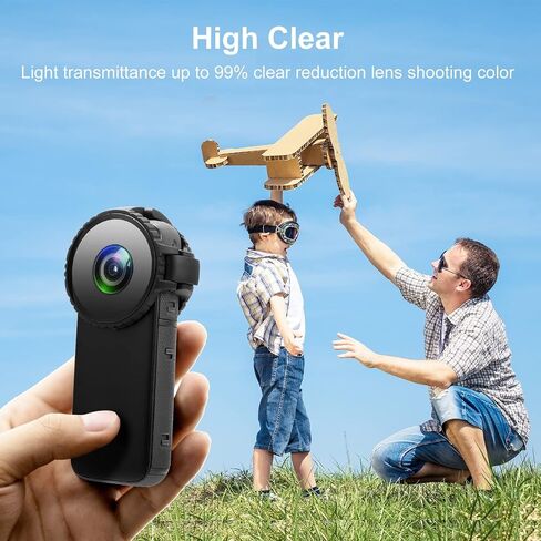 PULUZ Waterproof Lens Guards for Insta360 One X2 Protective Cover Case for Insta360 ONE X2 Accessories-High Tansmittance Camera Lens Protector in Saudi Arabia