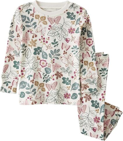 little planet by carter's Baby Girl's Organic Cotton 2-Piece Pajama Sets, Butterflies, 18 Months in Kuwait