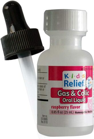 Kids Relief Gas and Colic Oral Solution, Raspberry, 0.85 Fl Oz (Pack of 1) in Saudi Arabia