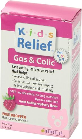 Kids Relief Gas and Colic Oral Solution, Raspberry, 0.85 Fl Oz (Pack of 1) in Saudi Arabia