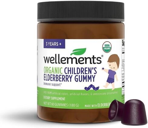 حلوى البيلسان العضوية للأطفال من ويليمنتس | علكات دعم المناعة اليومية للأطفال، مصنوعة من فيتامين C والزنك، عضوي معتمد من وزارة الزراعة الأمريكية، بدون ألوان صناعية أو مواد حافظة | سنتين فما فوق، 60 قطعة in Kuwait