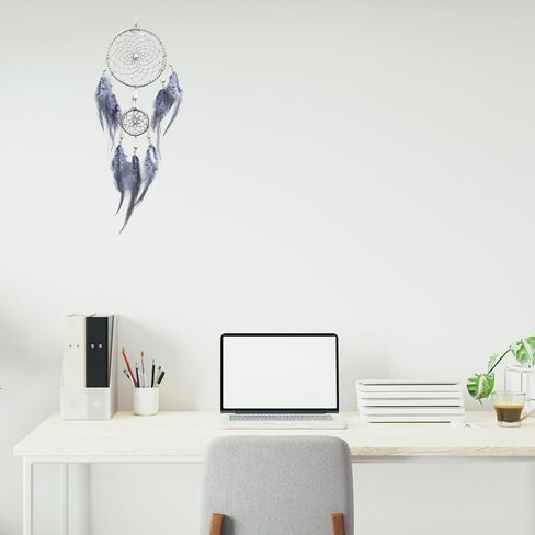 SMANSNAY Dream Catchers Wall Decor, Pure Hand-Woven Dream Catcher Decoration for Boys Girls Bedroom/Home, Wedding Blessing Gift 23.6" Length (Pearl White) in Kuwait