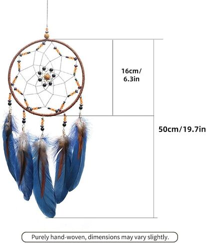 SMANSNAY Dream Catchers Wall Decor, Pure Hand-Woven Dream Catcher Decoration for Boys Girls Bedroom/Home, Wedding Blessing Gift 23.6" Length (Pearl White) in Saudi Arabia