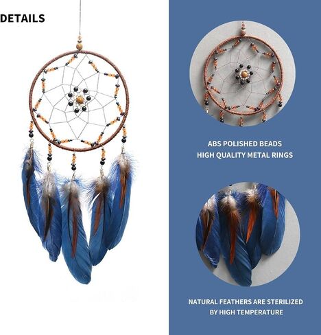 SMANSNAY Dream Catchers Wall Decor, Pure Hand-Woven Dream Catcher Decoration for Boys Girls Bedroom/Home, Wedding Blessing Gift 23.6" Length (Pearl White) in Saudi Arabia