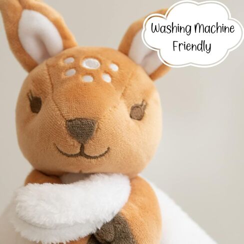 MCMUSHY 12 بوصة غزال طفل محبوب بطانية أمان قطيفة لعبة لحاف الحيوانات للأطفال حديثي الولادة، Parent01 in Saudi Arabia
