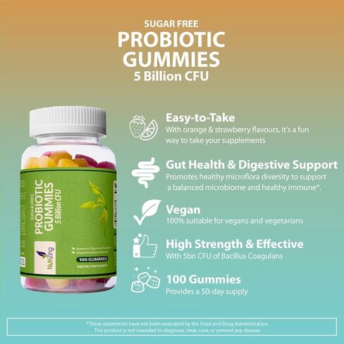 NutriZing Vegan Probiotics for Digestive Health - 30 Billion CFU & 16 strains - Bifidobacterium & Lactobacillus Probiotics for Men & Women - Delayed Release Probiotic Gut Health Supplement in Saudi Arabia