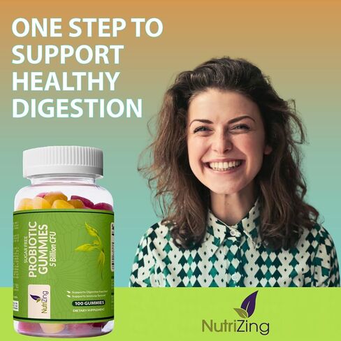 NutriZing Vegan Probiotics for Digestive Health - 30 Billion CFU & 16 strains - Bifidobacterium & Lactobacillus Probiotics for Men & Women - Delayed Release Probiotic Gut Health Supplement in Saudi Arabia