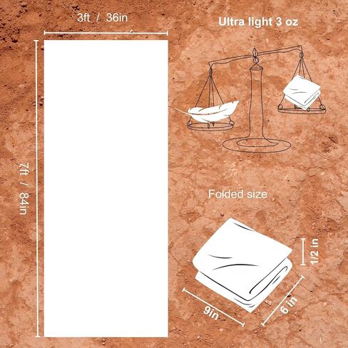 Relk Tyvek tarp 3 feet X 7feet: Tent Footprint, Tyvek Ground Cloth, Camping Ground Tarp, Tent Ground Sheet, Ground Cover Tent, Tyvek Groundsheet, Camping Footprint Tarp, Under Tent Ground Mat in Saudi Arabia