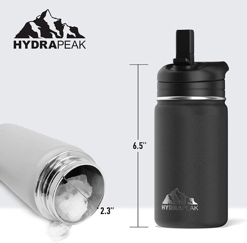 Hydrapeak Mini 14oz Kids Water Bottle with Straw Lid, Insulated Water Bottle Kids, Kids Water Bottle Stainless Steel, Kids Water Bottles (Lavender) in Kuwait
