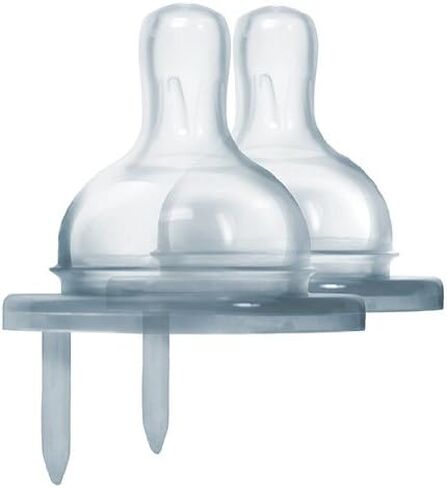 Pura Kiki Bottle Replacement Nipple 2-Pack - 100% Medical-Grade Silicone, Anti-Colic, NonPlastic - Suitable for Infants & Babies 6+ Months (Fast Flow) in Saudi Arabia