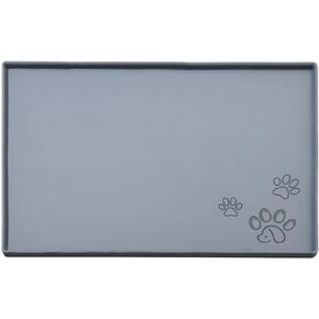 Silicone Pet Food Mat, Dog Feeding Mat and Water Bowl Placemat, Dishwasher Safe, Raised Edges to Prevent Spills, Non-Slip Waterproof Tray to Stop Messes on Floor in Kuwait