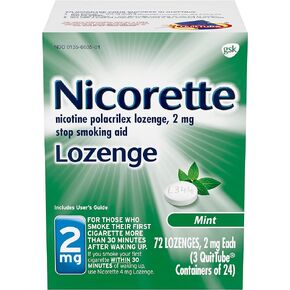 Nicorette 2 mg Nicotine Lozenges to Quit Smoking - Mint Flavored Stop Smoking Aid, 72 Count in Kuwait