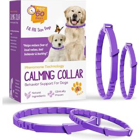 Calming Collar for Dogs, Dog Anxiety Relief, Adjustable Dog Calming Collar, Sustained Release Pheromone, Suitable for All Dogs with Separation Anxiety&Stress&Fear, Easily Fit in New Environment, 4Pcs in Kuwait