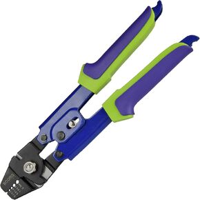 Booms Fishing CP1 Fishing Crimping Pliers, High Carbon Steel Fishing Plier Wire Rope Leader Crimping Tool, 10 inch Crimpers Swager with Ergonomic Handle, Red