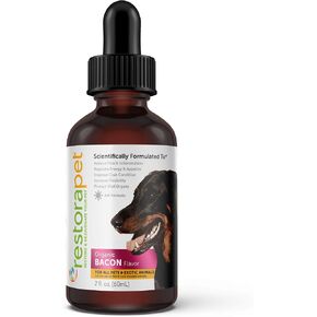 RestoraPet 1-Pack Dog & Cat Beef Liquid Multivitamin | تخفيف آلام التهاب المفاصل لدى الكلاب | فيتامينات الورك والمفاصل للكلاب - مكمل مضاد للالتهابات للكلاب والقطط | عضوي وغير معدل وراثيًا، معتمد من قبل الطبيب البيطري