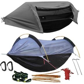 WintMing Hammock with Mosquito Net and Rain Fly Cover 3 in 1 Camping Hammock Tent 440lbs Load in Kuwait