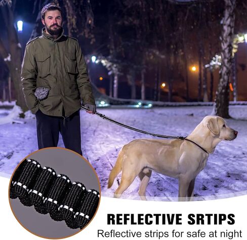 LIIIIIIKES Heavy Duty Dog Leash, Adjustable Dog Leash with Car Seat Belt, 4-5FT Power Stretch Dog Leash, Heavy Duty Tactical Load Bearing Connector Quick Release/Clamp Dog Collar (Black) in Saudi Arabia