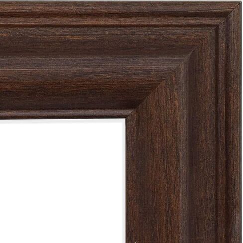 Golden State Art, 11x14 Photo Frame with 8x10 Ivory Picture Mat and Real Glass - 1.8-inch Width (Brown) in Saudi Arabia