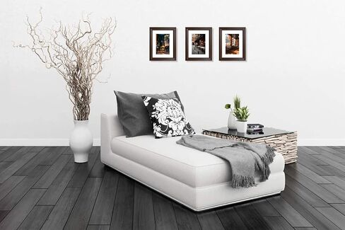 Golden State Art, 11x14 Photo Frame with 8x10 Ivory Picture Mat and Real Glass - 1.8-inch Width (Brown) in Saudi Arabia