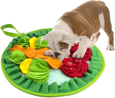 WishLotus حصيرة الشم للحيوانات الأليفة خالية من الانزلاق مع حبل معلق، حصيرة الشم للكلاب لاستهلاك الطاقة وتخفيف التوتر، حصيرة الشم للحيوانات الأليفة للأرانب والهامستر والكلاب لتحسين الهضم (الزهور الكثيفة) in Kuwait