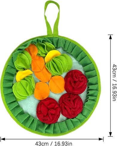 WishLotus حصيرة الشم للحيوانات الأليفة خالية من الانزلاق مع حبل معلق، حصيرة الشم للكلاب لاستهلاك الطاقة وتخفيف التوتر، حصيرة الشم للحيوانات الأليفة للأرانب والهامستر والكلاب لتحسين الهضم (الزهور الكثيفة) in Kuwait