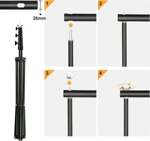 Backdrop Stand, Maxztill 8.5x10Ft Adjustable Photo Backdrop Stand Kit | Backdrop Stand for Parties,4 Crossbars,6 Background Clamps,4 Backdrop Clip Holder,2 Sandbags,1 Carry Bag for Wedding in Saudi Arabia