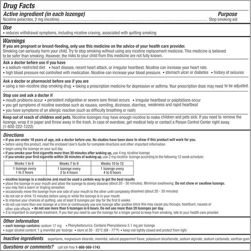 Nicorette 2 mg Nicotine Lozenges to Quit Smoking - Mint Flavored Stop Smoking Aid, 72 Count in Kuwait
