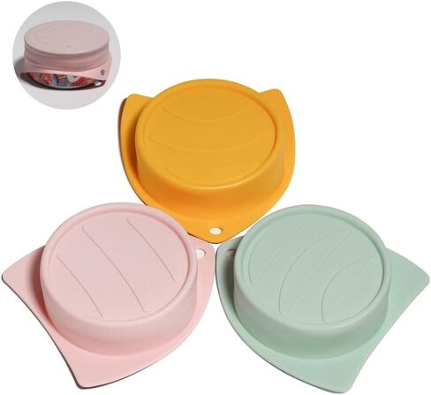 LSTCPGLAI 3 قطع من أغطية العلب للكلاب والقطط وأغذية الحيوانات الأليفة يمكن أن تغطي أغطية علب أغذية الحيوانات الأليفة من السيليكون، خالية من مادة BPA، آمنة للاستخدام في غسالة الأطباق، مقاسات متعددة للكلاب والقطط in Kuwait