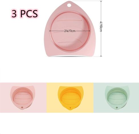 LSTCPGLAI 3 قطع من أغطية العلب للكلاب والقطط وأغذية الحيوانات الأليفة يمكن أن تغطي أغطية علب أغذية الحيوانات الأليفة من السيليكون، خالية من مادة BPA، آمنة للاستخدام في غسالة الأطباق، مقاسات متعددة للكلاب والقطط in Kuwait