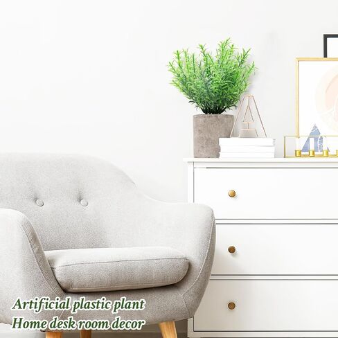 leafouse 3 Pack Mini Potted Fake Plants Artificial Plastic Eucalyptus Plants Topiaries for Home Office Desk Room Decor in Saudi Arabia