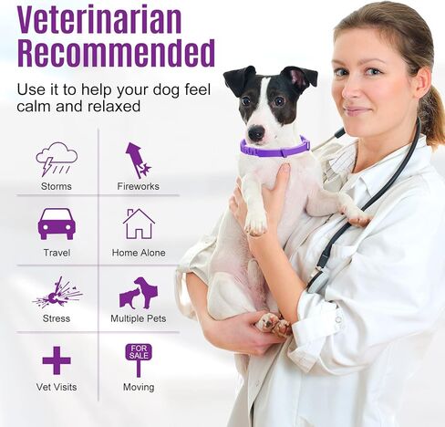 Calming Collar for Dogs, Dog Anxiety Relief, Adjustable Dog Calming Collar, Sustained Release Pheromone, Suitable for All Dogs with Separation Anxiety&Stress&Fear, Easily Fit in New Environment, 4Pcs in Kuwait