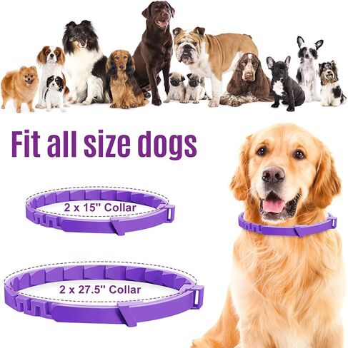 Calming Collar for Dogs, Dog Anxiety Relief, Adjustable Dog Calming Collar, Sustained Release Pheromone, Suitable for All Dogs with Separation Anxiety&Stress&Fear, Easily Fit in New Environment, 4Pcs in Kuwait