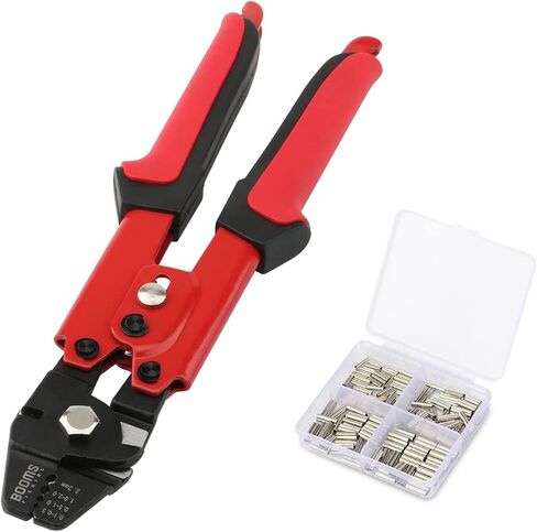 Booms Fishing CP1 Fishing Crimping Pliers, High Carbon Steel Fishing Plier Wire Rope Leader Crimping Tool, 10 inch Crimpers Swager with Ergonomic Handle in Saudi Arabia