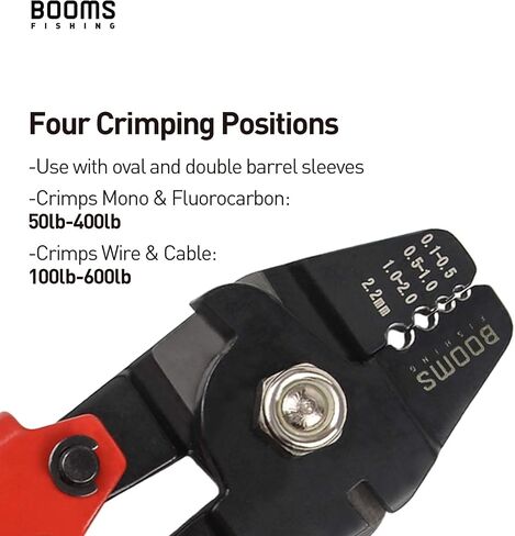 Booms Fishing CP1 Fishing Crimping Pliers, High Carbon Steel Fishing Plier Wire Rope Leader Crimping Tool, 10 inch Crimpers Swager with Ergonomic Handle in Saudi Arabia