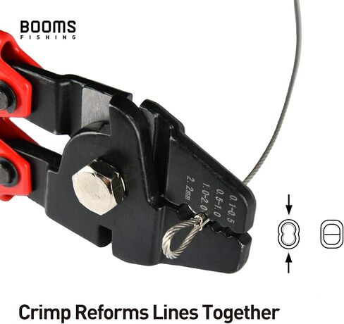 Booms Fishing CP1 Fishing Crimping Pliers, High Carbon Steel Fishing Plier Wire Rope Leader Crimping Tool, 10 inch Crimpers Swager with Ergonomic Handle in Saudi Arabia
