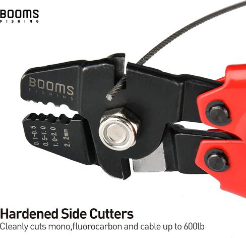 Booms Fishing CP1 Fishing Crimping Pliers, High Carbon Steel Fishing Plier Wire Rope Leader Crimping Tool, 10 inch Crimpers Swager with Ergonomic Handle in Saudi Arabia