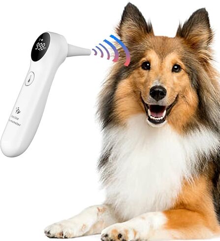 جهاز مراقبة درجة حرارة الكلاب، مقياس حرارة للحيوانات الأليفة للكلاب والقطط، جهاز قياس الحرارة البيطري في ثانية واحدة، يتضمن 20 قطعة من مسحات الحيوانات الأليفة in Kuwait