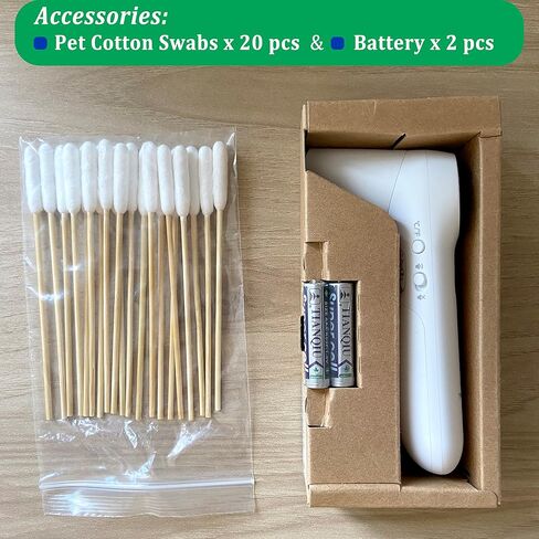 جهاز مراقبة درجة حرارة الكلاب، مقياس حرارة للحيوانات الأليفة للكلاب والقطط، جهاز قياس الحرارة البيطري في ثانية واحدة، يتضمن 20 قطعة من مسحات الحيوانات الأليفة in Kuwait