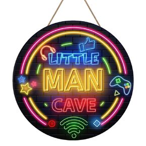 Geelin Wooden Sign Space Unicorn Decor Quote Wood Plaque Nursery Hanging Wall Art Decor for Kids Room Boy Bedroom Kids Toddler Boys Playroom Living Room Decorations (Neon) in Kuwait
