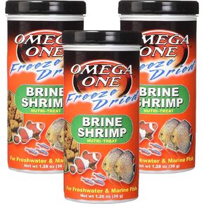 Omega One (3 Pack Freeze Dried Brine Shrimp 1.28 Oz