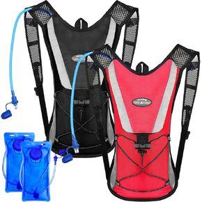 2 Pack Hydration Backpack Pack with 2L Water Bladder, Hiking Backpack with Hydration Bladder Water Rucksack Backpack Bladder Bag Cycling Bicycle Bike/Hiking Climbing Pouch in Kuwait